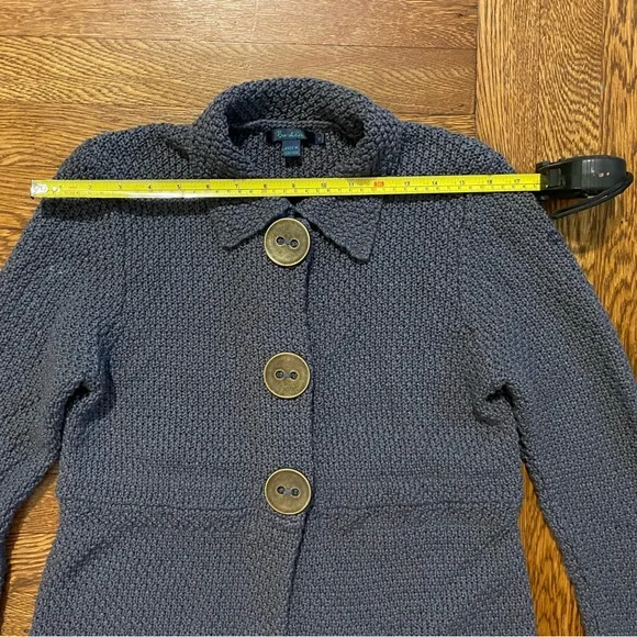 Boden Long Gray Knit Sweater Cardigan Size 12 - Picture 9 of 16